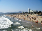 Beach, Pier, California, Santa Monica, Summer